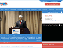 Tablet Screenshot of indiaokcchamber.com